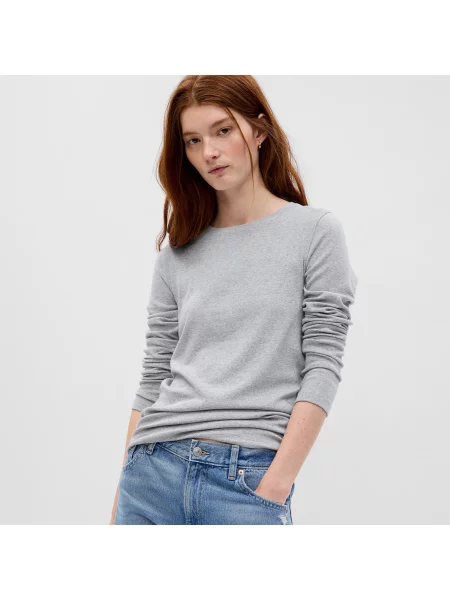Top GAP Longsleeve Crewneck Modal Top Grey XL szary