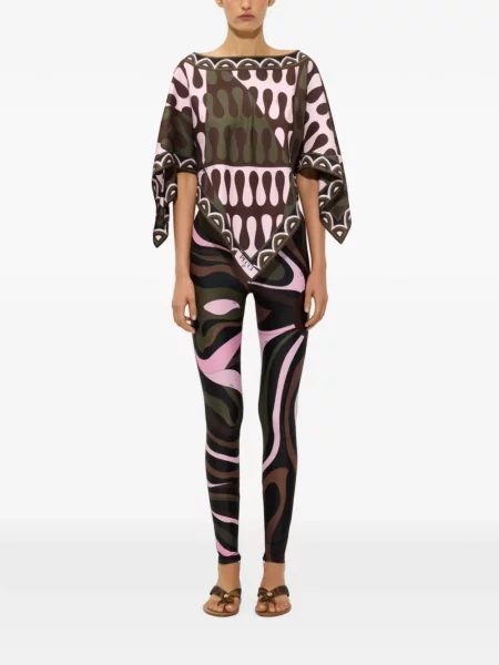 Leggings Pucci cu imagine negru
