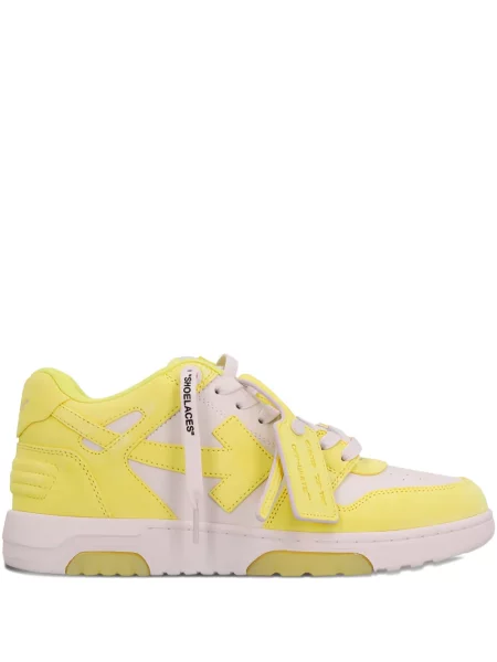 Sneakerși Off-white cu aplicații business alb