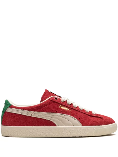 Sneakerși Puma Suede din piele de căprioară roșu