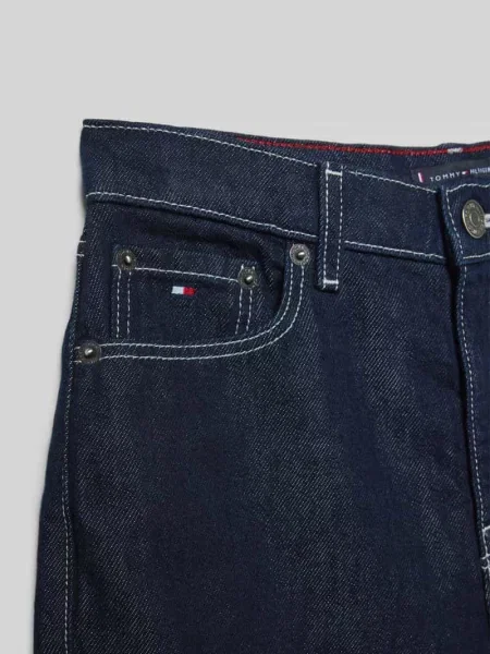 Szorty jeansowe o kroju baggy z mieszanki bawełny i lyocellu Tommy Hilfiger Teens granatowe