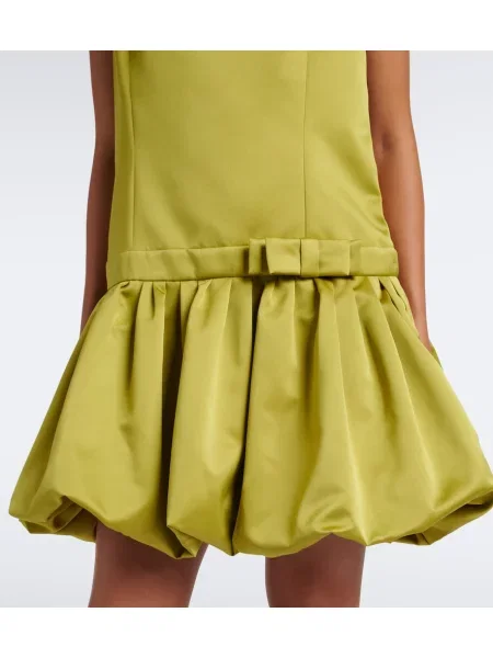 Rochie Plan C cu funde din satin verde
