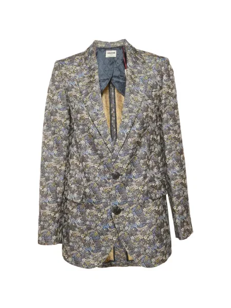 Sacou Zadig&voltaire cu model floral din jacard gri