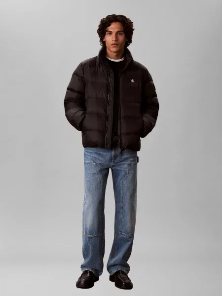 Calvin Klein Jeans kurtka puchowa Mężczyźni Sztuczne włókno S czarny