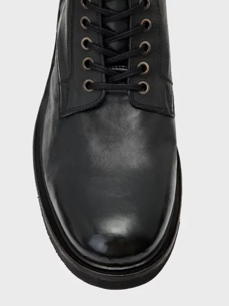 Кожаные ботинки Allsaints черные