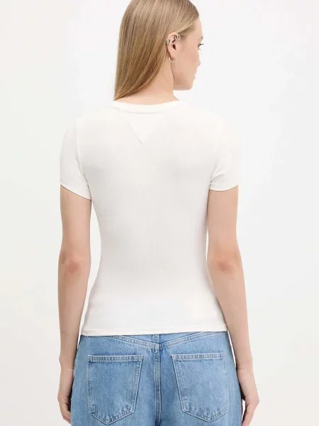 Tričko Tommy Jeans béžová