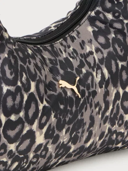 PUMA Kabelka na rameno Pop sivobéžová / čierna biela