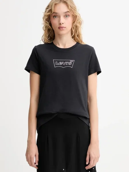 Тениска Levi's дамска черно