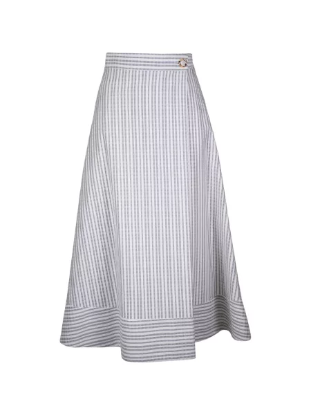 Fustă Agnona cu dungi alb