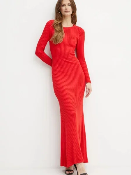 Сукня Bardot AMARO maxi розкльошена червоний