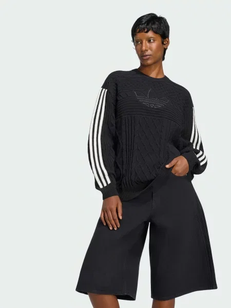 Світшот adidas комбінований верх чорний