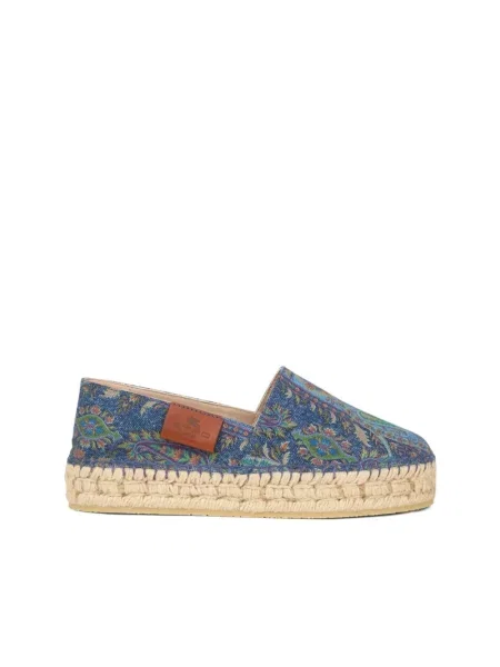 Espadryle Etro żakardowe niebieskie