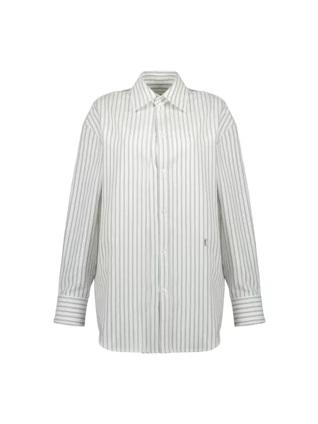Koszula Saint Laurent w paski biała