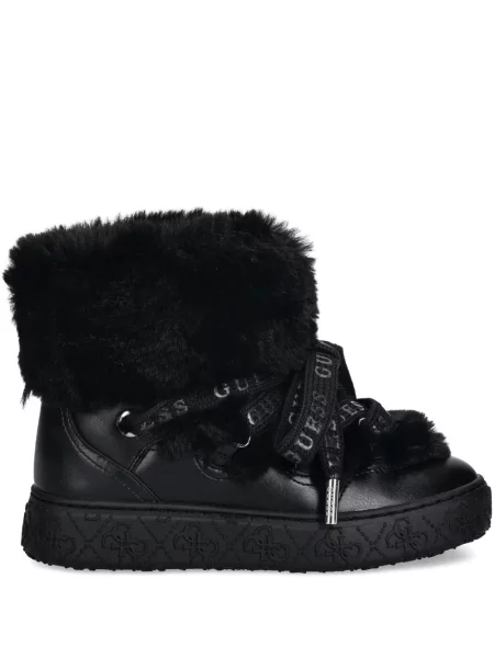 Botine Guess cu blană negru