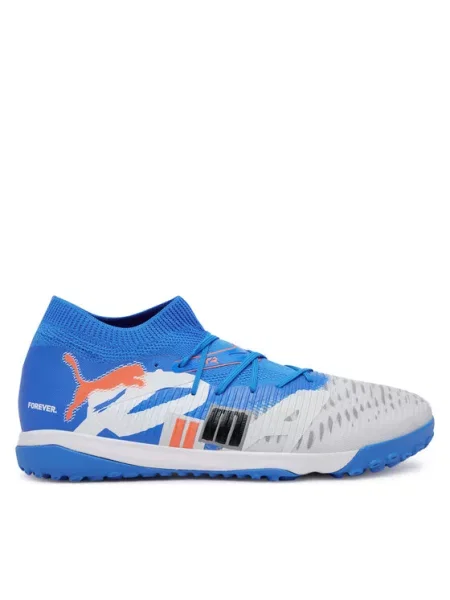 Кросівки футбольні PUMA Future 8 Match Forever TT white/ultra blue/feather gray/puma black/glowing red білі
