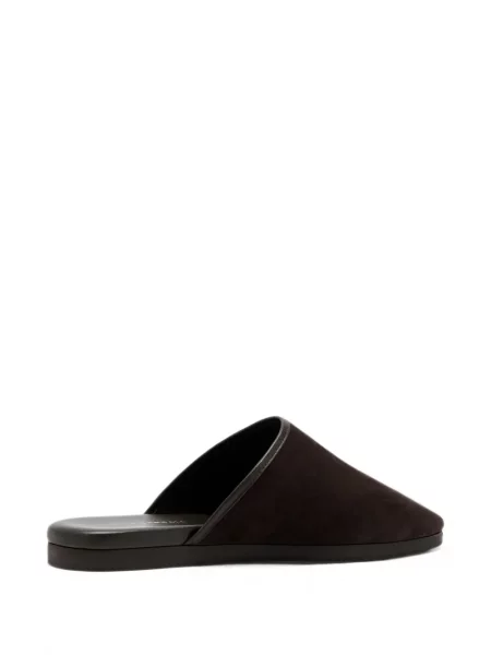 Papuci tip mules Loeffler Randall din piele de căprioară maro