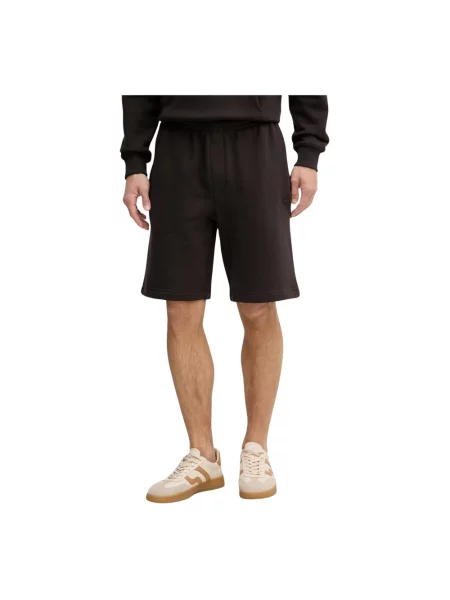 Szorty Lacoste casual frotte brązowe
