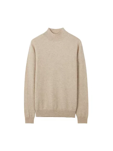GOBI Cashmere Pulover Women's Essential Cashmere Mock Neck Sweater șampanie