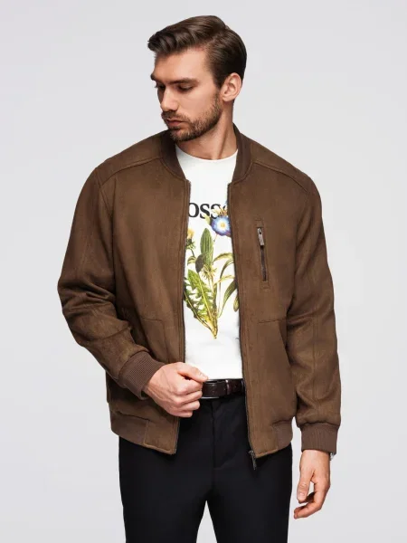 Geanta de piele Ombre maro