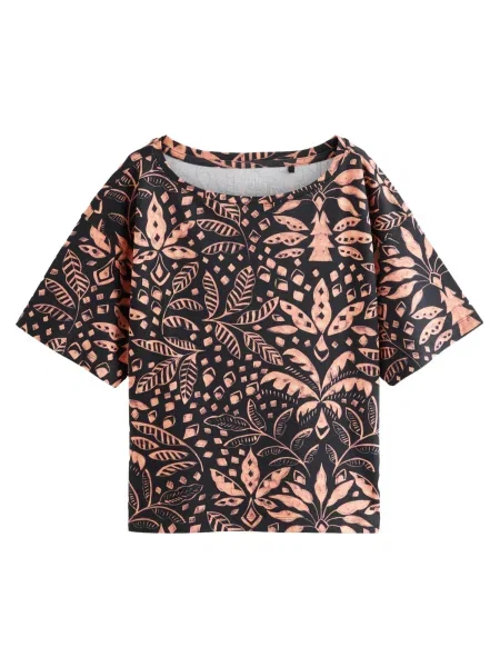 Next Tricou bronz negru