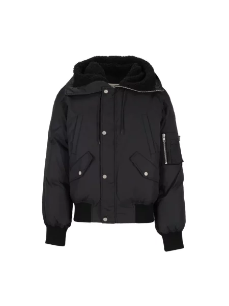 Kurtka bomber Mm6 Maison Margiela z kapturem czarny