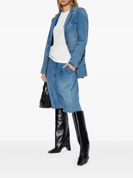 Hanorac cu glugă Michael Michael Kors biker cu imagine tricotate negru