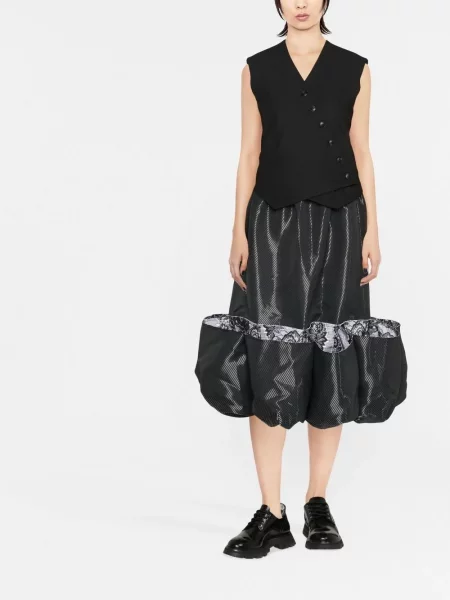 Nėriniuotas sijonas Comme Des Garçons juoda