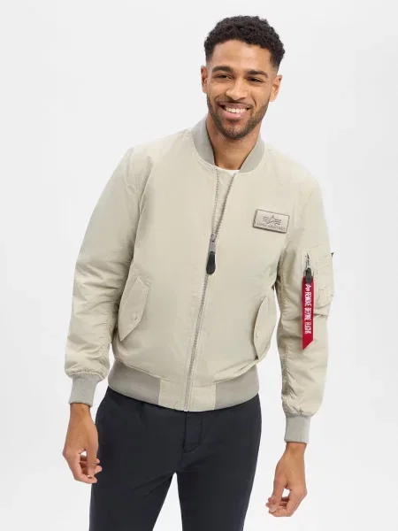 Alpha Industries kurtka bomber TTC Mężczyźni Sztuczne włókno jednolity M szary