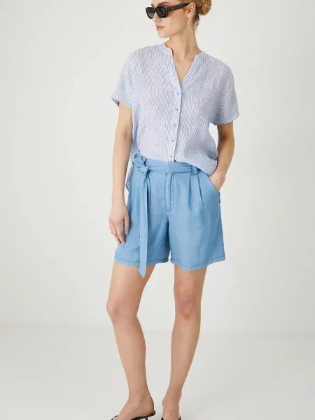 Kraťasy Medicine hladké high waist modrá