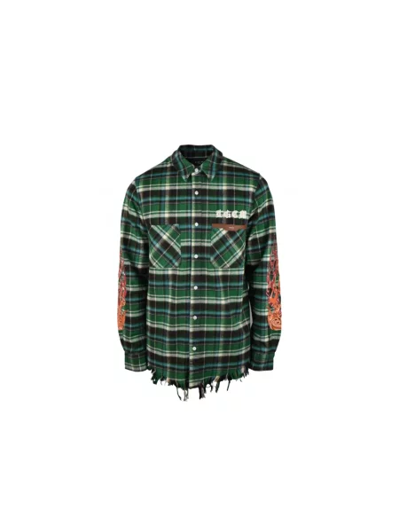 Kurtka Amiri w kratkę zielona