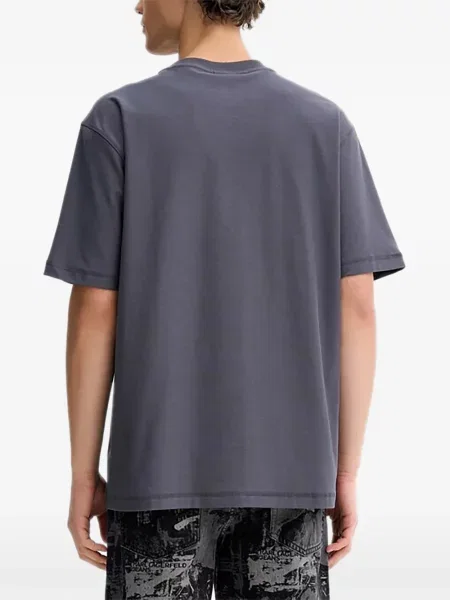 Μπλούζα Karl Lagerfeld Jeans με αυτόγραφο γκρι