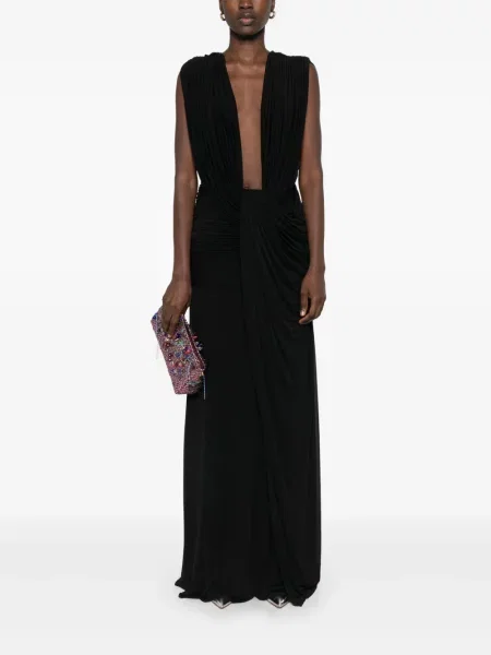 Rochie maxi Christopher Esber drapată negru