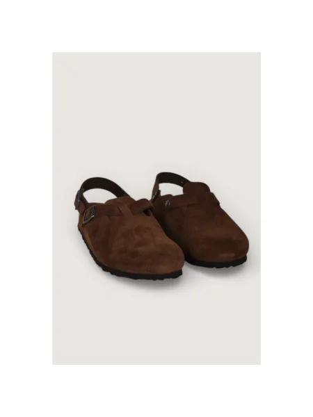 Sandały Birkenstock skórzane brązowe