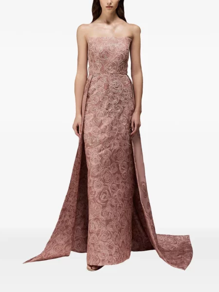 Rochie maxi Tha Seen cu paiete de costum roz