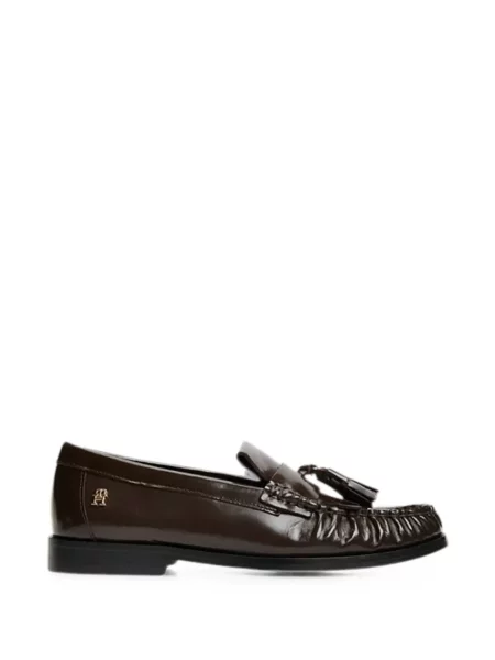 Pantofi loafer Tommy Hilfiger fără toc maro