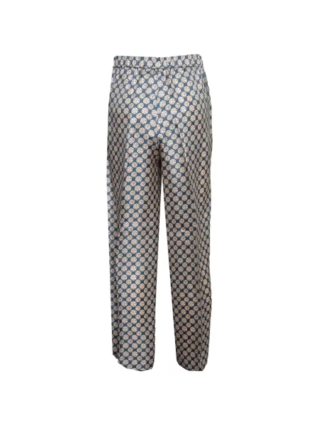 Pantaloni Max Mara cu imagine albastru