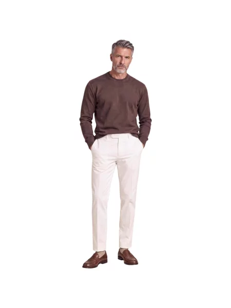 Chinos nohavice Borghese biela
