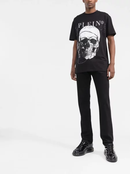 Tričko Philipp Plein s potiskem černé