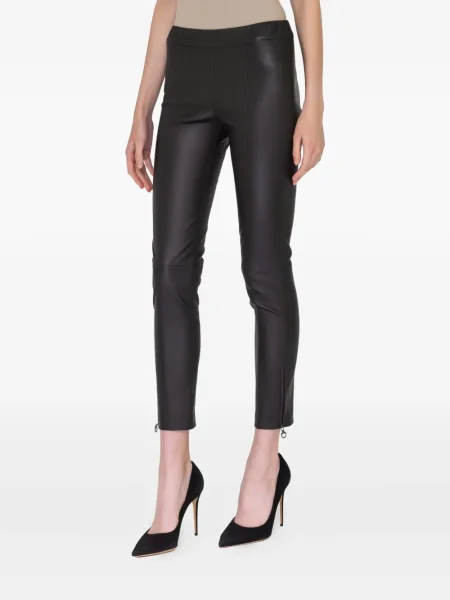 Pantaloni Ferragamo din piele negru