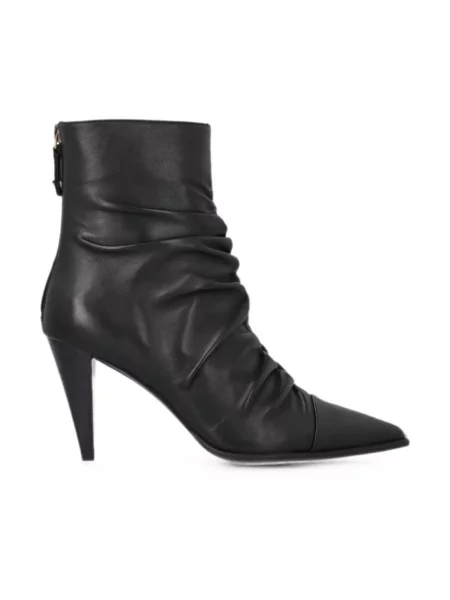 Buty do kostki Pinko skórzane czarne