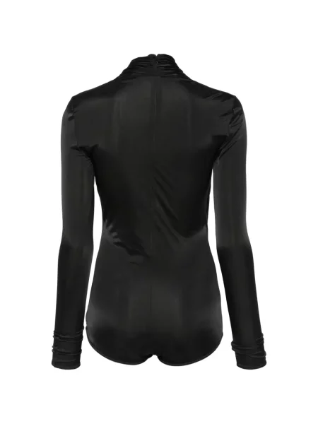 Lung body Mugler drapat negru