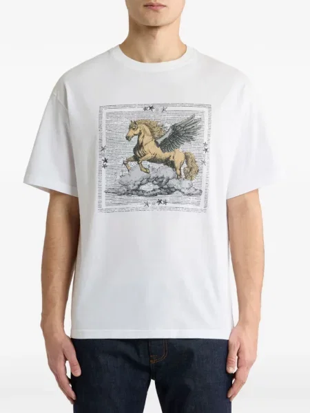 Tricou Etro cu imagine din jerseu alb