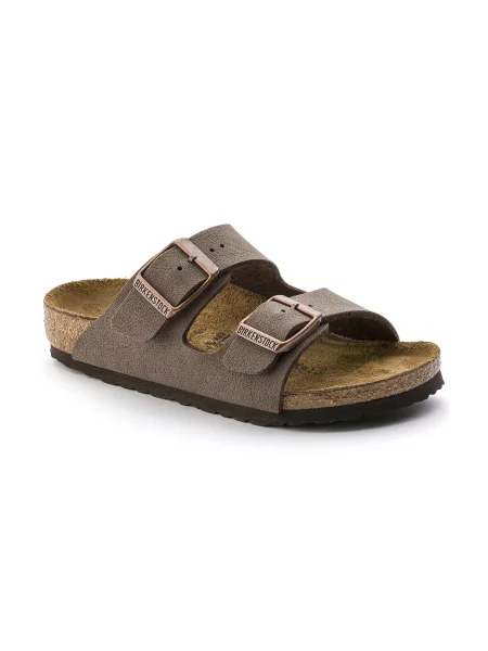 Birkenstock Arizona Kids Birko-Flor Birkibuc Narrow Fit Brown KobietyDzieci Sandały Birkenstock Size: 31 brązowy