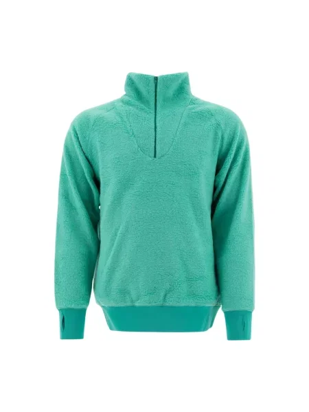 Sweter Beams Plus polarowy z zamkiem błyskawicznym do połowy zielony