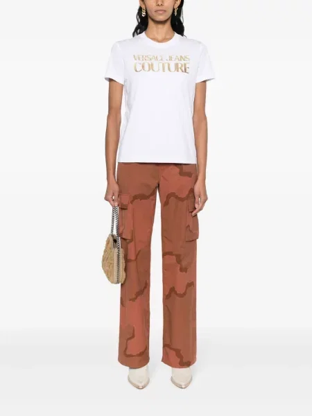 Raštuotas marškinėliai Versace Jeans Couture balta