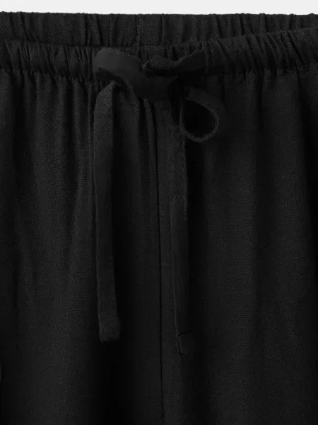 MANGO TEEN Pantaloni LINENPN' negru