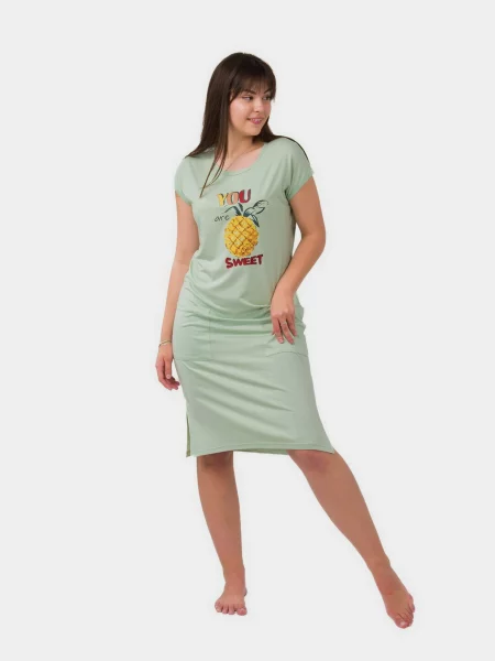 Ночная рубашка наталюкс зеленая