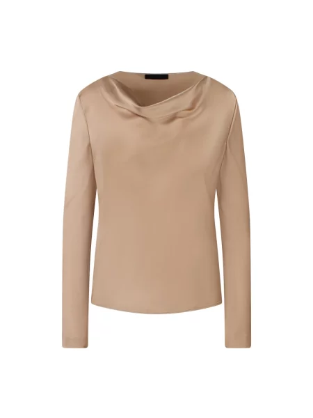 Bluzka Alberta Ferretti z dekoltem w serek skórzana czarna