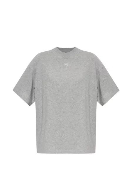 Tricou Palm Angels cu broderie gri