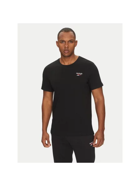 Reebok T-Shirt Regular Fit μαύρο